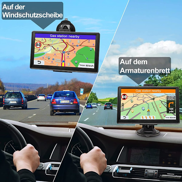 Smart GPS-navigator för bilar och lastbilar, 7-tums pekskärm med 2D- och 3D-kartor, anpassa rutter och säkerhetsvarningar i realtid