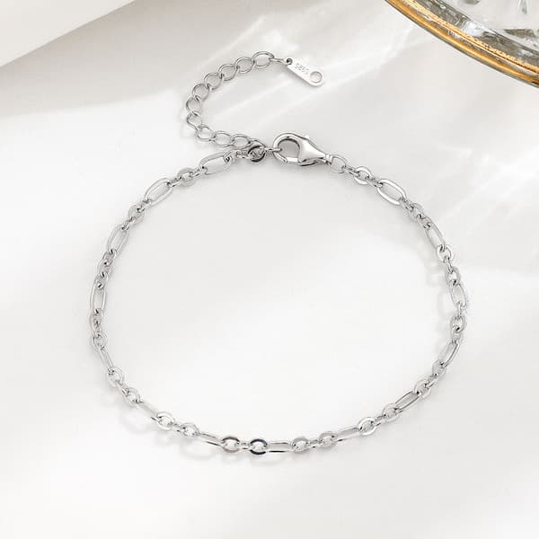Sirkelkors kjede armbånd, s925