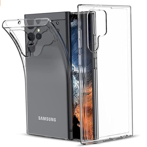 Galaxy S22 Ultra, silikonikuori, läpinäkyvä