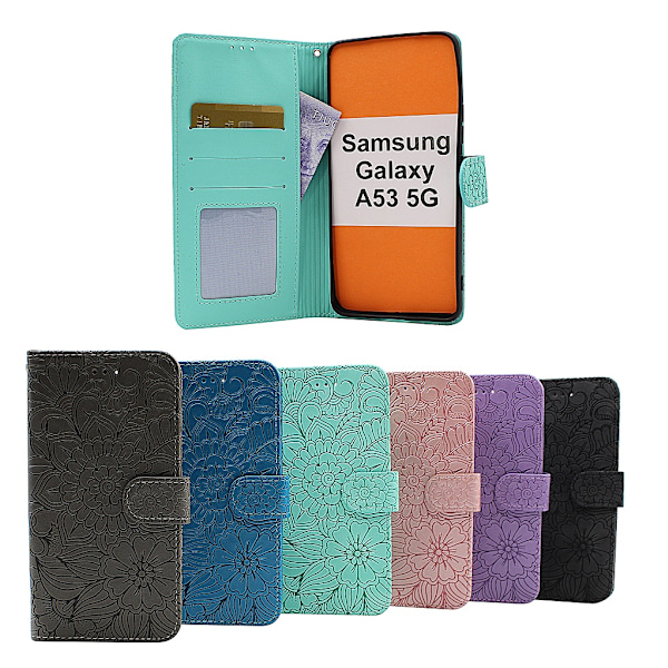 Flower Standcase Wallet Samsung Galaxy A53 5G (A536B) Aqua