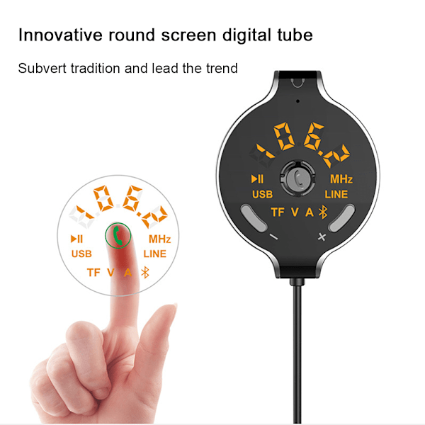 Bluetooth Bilkit, Multipoint-anslutning för säkra handsfree-samtal & förbättrad musikstreamingupplevelse, dubbel USB-laddare ingår