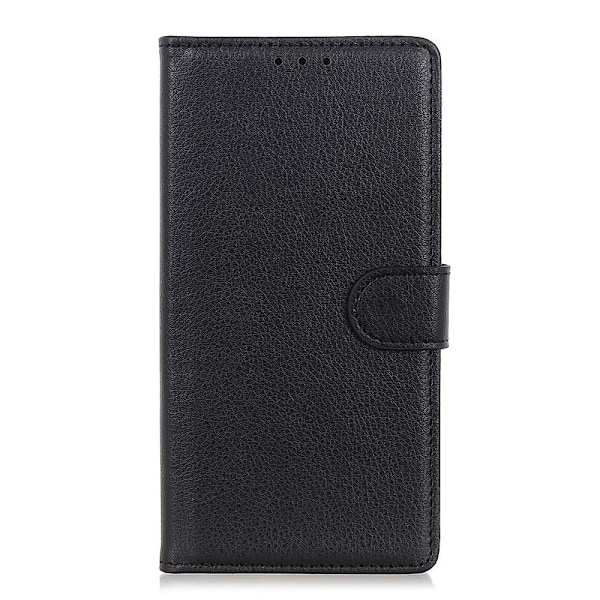 Samsung Galaxy A52 / A52s - Litchi Läder Fodral - Svart Black Svart