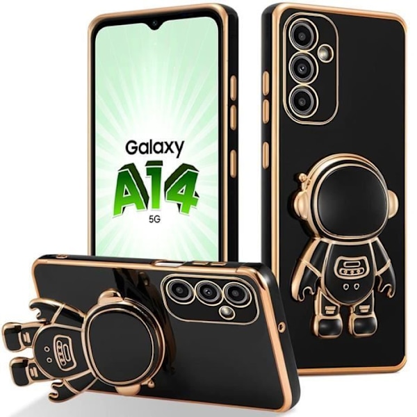 Fodral till Samsung Galaxy A14 4G-5G - BOOLING - Astronaut - Ultra Slim - Svart Svart