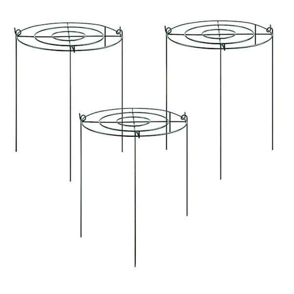 3 set pionstöd, växtstöd med bågar och galler med 4 ben, växtstöd, blomstöd