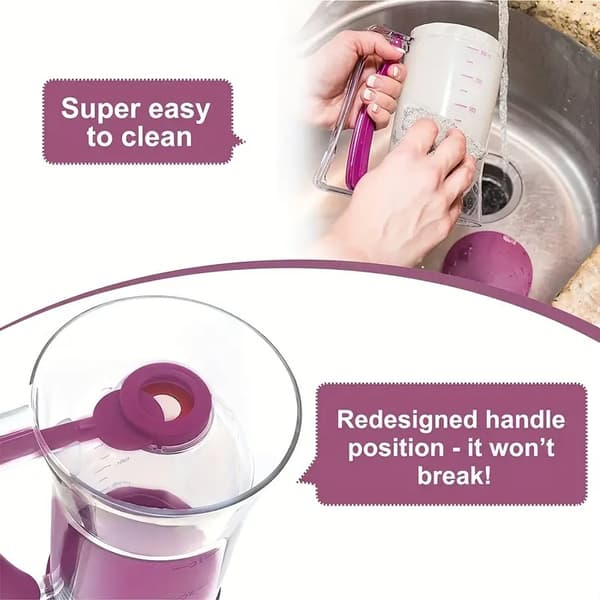Deigdispenser med målebeger purple