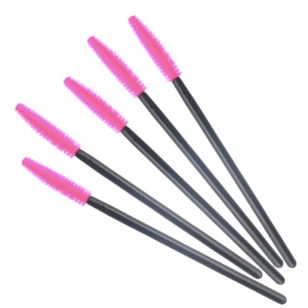 10-pack ögonfransborstar, fransborste, mascaraborste Mörkrosa