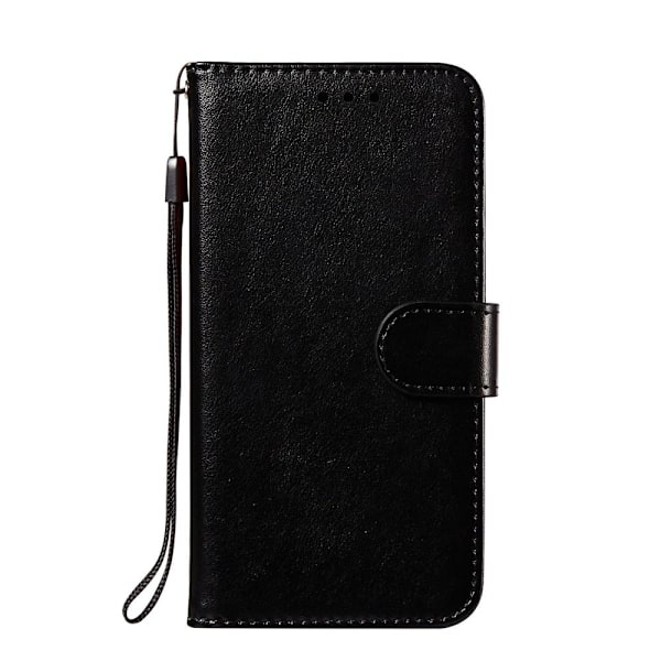 Samsung Galaxy S21 Plus - Solid Läder Fodral - Svart Black Svart