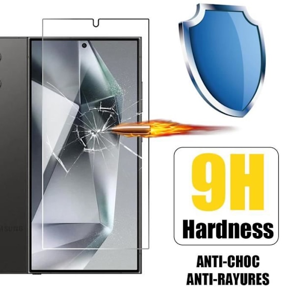 Härdat glas för Samsung Galaxy S24 Ultra - 3 delar - 9H Resistant Transparent Skyddsglas Transparent