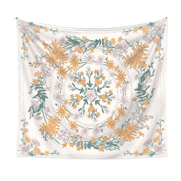 150×200cm Boheme Tapestry - Gul knust blomst, Tapestry