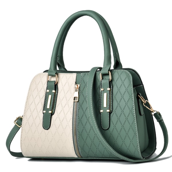 Ny modefärgsmatchande handväska för damer i konstläder