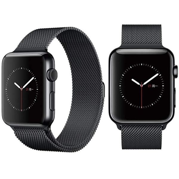 SKALO Milanese Loop Apple Watch SE 44mm - Fler färger Svart