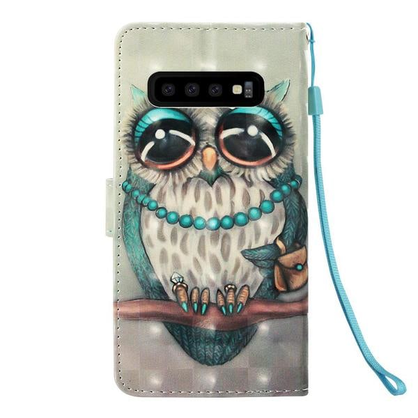 Plånboksfodral Samsung Galaxy S10 – Utsmyckad Uggla