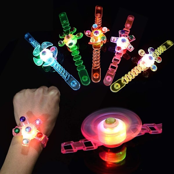 Flerfärgad LED Stress Relief Leksak, Justerbar Armbandsdesign Säkerställer Perfekt Passform för Barn och Vuxna