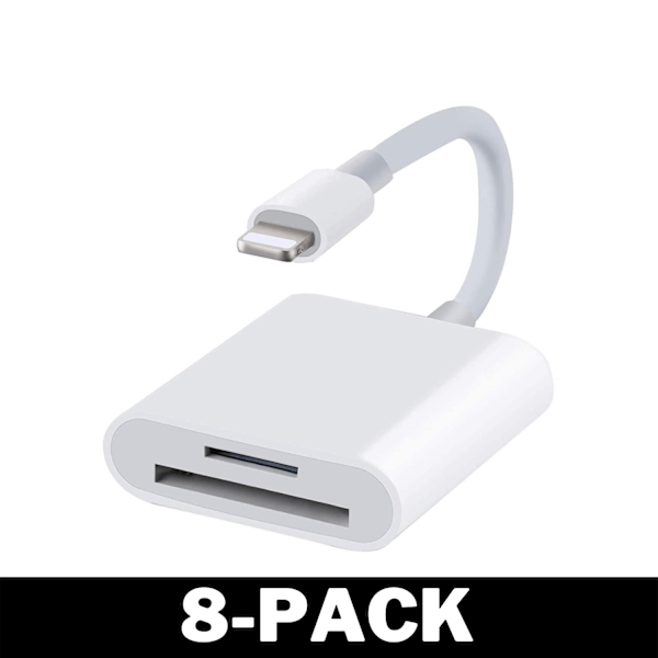 Lightning till SD Kortläsare iPhone Vit-SD Card Reader 1-Pack