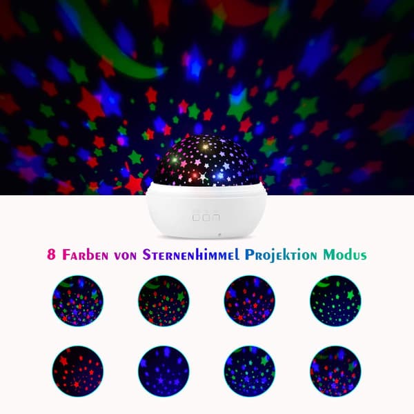 Stjernehimmel LED-projektor, babynattlampe, havverden 2 i 1 Pr