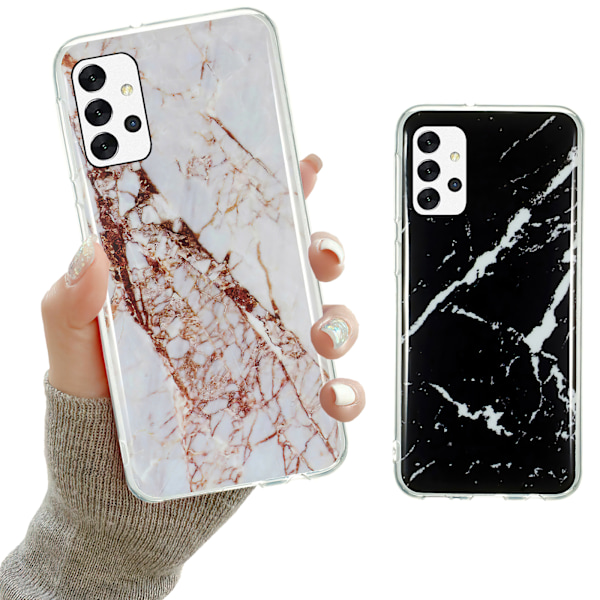 Klä din Samsung Galaxy A32 5G i Marmor-Skal! Svart