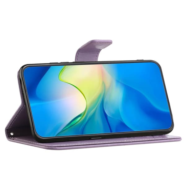 Nahkakotelo, Perhoset, Samsung Galaxy A14, Violetti