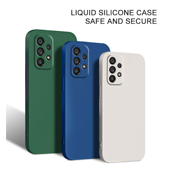 Galaxy A53, Silikonecover, Mikrofiber, Sort Svart