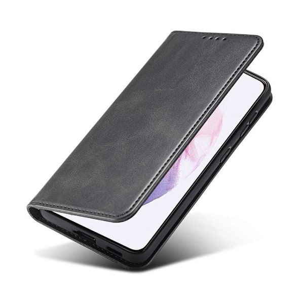 Samsung Galaxy S21 Plus - Läder Flip Fodral - Svart Black Svart