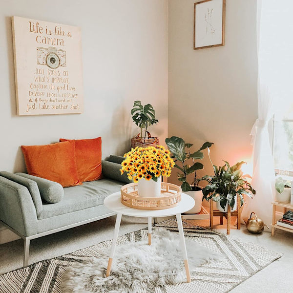 6 Buketter Solrosor Konstgjorda Blommor Daisy Falska Blommor Utomhus UV-Resistenta Ingen Bleka Höstblommor Buskar Inomhus Utomhus Hem Bröllop