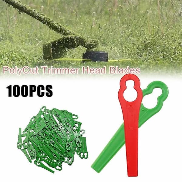 100 Stycken Ersättningstrimmer Einhell Plast Trädgård Gräsmatta Kanttrimmer Gräs Einhell Trädgårdsarbete[ch] Röd Red