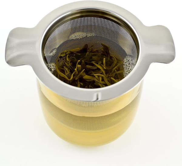 Firkantet finmasket te-infuser, si i rustfrit stål med forlænget kædekrog til brygning af robust og smagfuld te, perfekt gave til kære