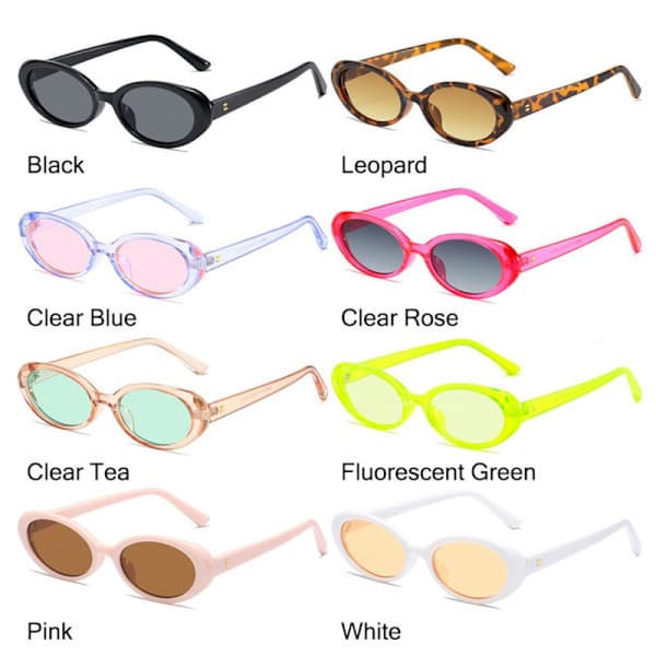 Ovale solbriller Cat Eye solbriller SORT SORT Sort Clear Rose
