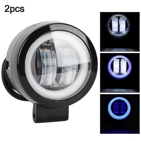2 STK 3 tommer 20W 6500K LED Rundt Arbeidslys 4D Dobbeltlinse IP68 Bil Spotlight Lampe