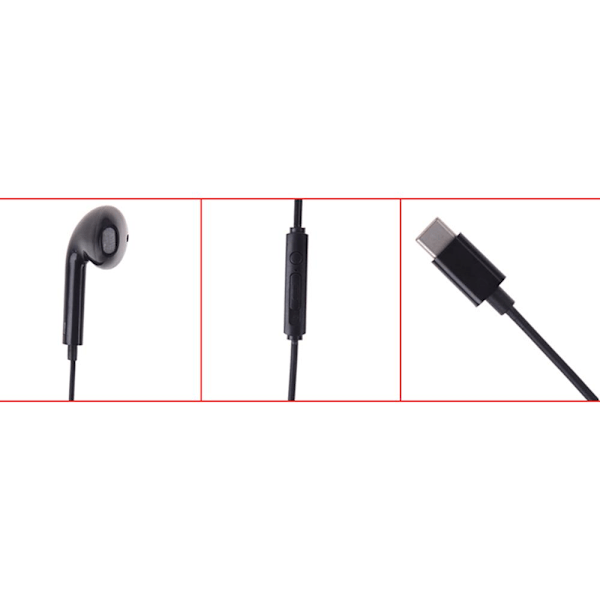 Kraftfulla Stilrena In-Ear Type-C Hörlurar Vit