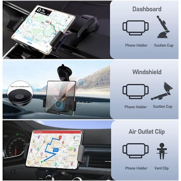 2025 Seneste Model 15W Qi Trådløs Biloplader Beslag Holder Kompatibel til Samsung Galaxy Z Fold7 Fold6 Fold5 Fold4 Fold3 Fold2 Fold 4.3in-