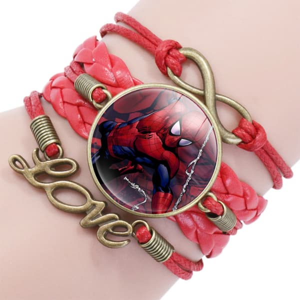 Spiderman-inspirerat flätat retroarmband - 12090716