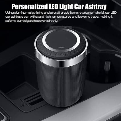 Bilaskebeger med LED-lys, 1 STK Avtakbart Lighter Bilaskebeger,