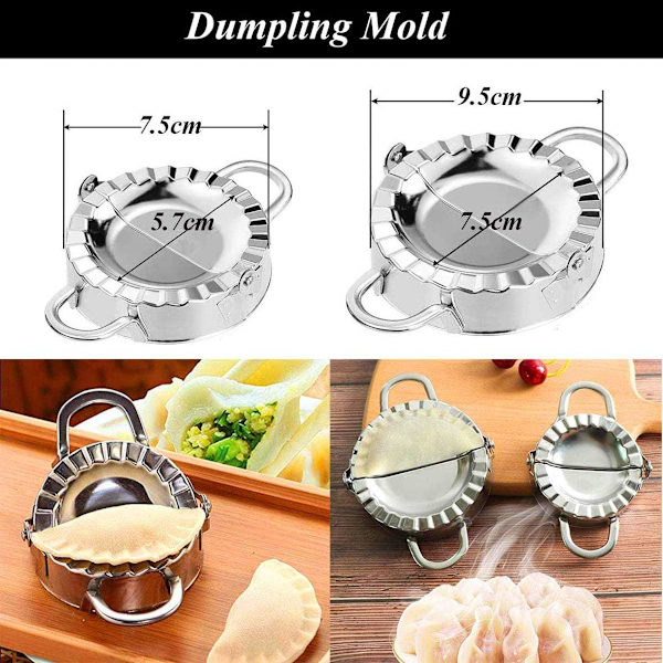Ravioli Maker og Ravioli Cutter, Sæt med 7 forme i rustfrit stål