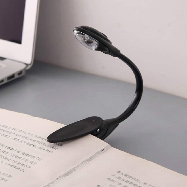 Läslampa bokklämma, klämlampa USB uppladdningsbar, 4 lysdioder