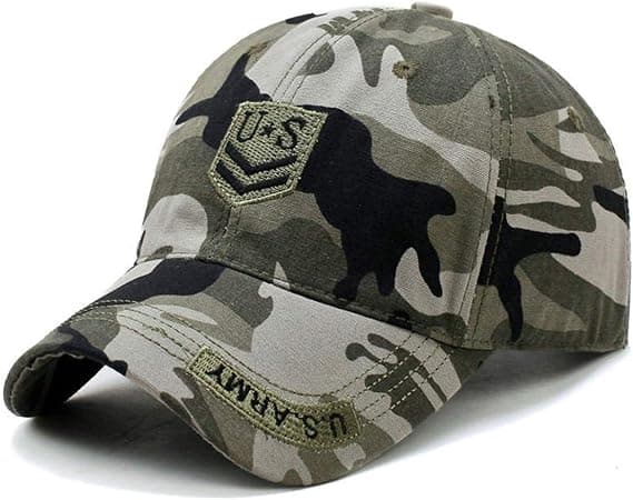 Baseballcaps, kamuflasjecaps for utendørs camping, justerbar
