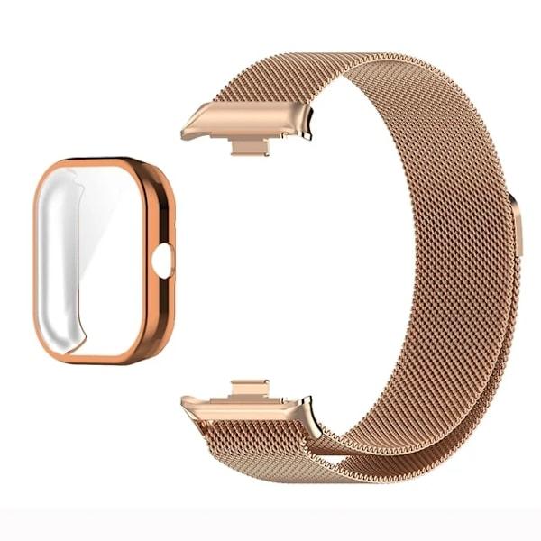 Metallband för Xiaomi Redmi Watch 4 med TPU-fodral skärmskydd mjuk film ersättning Milanese magnetisk loop armband Redmi Watch 4 3 3