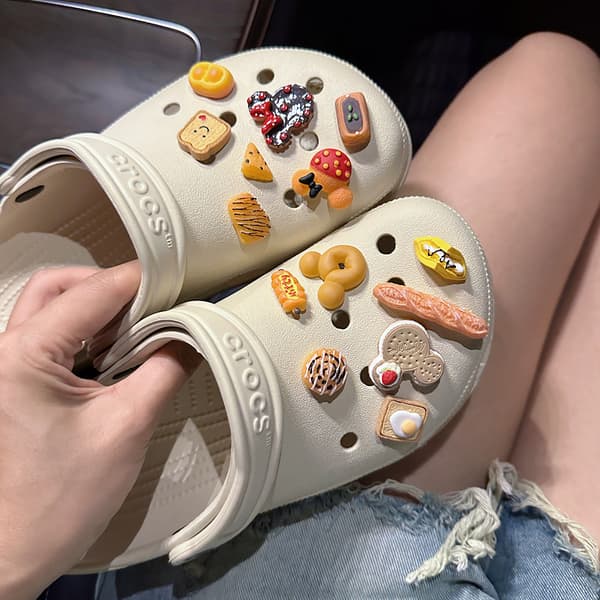 14 st Mickey Kakor Sko Tillbehör för Croc Berlocker för Tonåringar M
