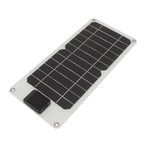 Solpanelssæt 8W 5V USB-udgang Vandtæt Stødresistent Monokrystallinsk Solpanel til Bil Båd Trailer Autocamper