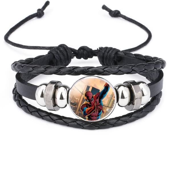Spider-Man Logotyp Flätat Armband i Flera Lager - 12090109