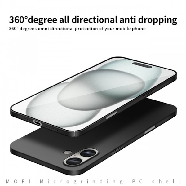 iPhone 16 Plus Ultratunt Mattsvart Skal Basic V2
