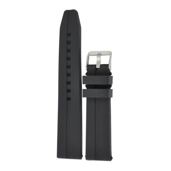 Silikon klockarmband 18/20/22 mm Black 18 mm