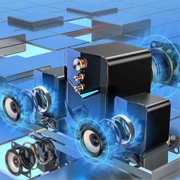 2 stk. computerhøjttalere bærbare kablede stationære bærbare højttalere subwoofer til hjemmet