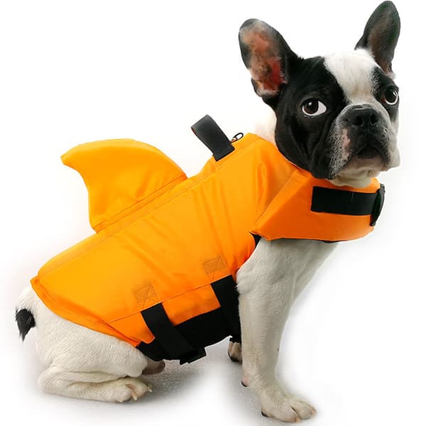 Orange Hundräddningsväst Hajfena