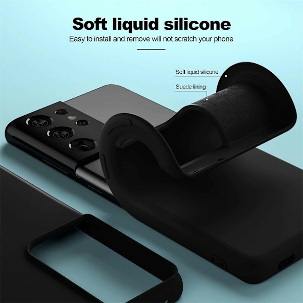 Samsung Galaxy S22 Ultra 5G - Matt TPU Mjuk Skal - Svart Svart