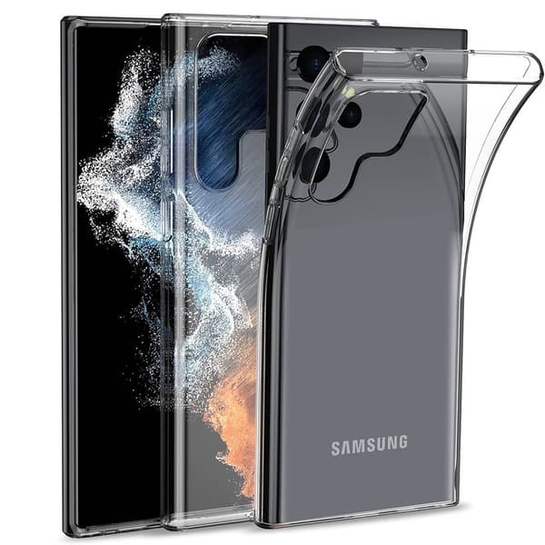 Galaxy S22 Ultra, silikonikuori, läpinäkyvä