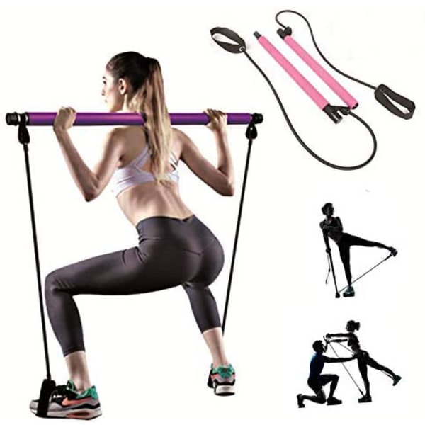 Portabel Yoga Pilates Bar Kit, Pilatesutrustning med