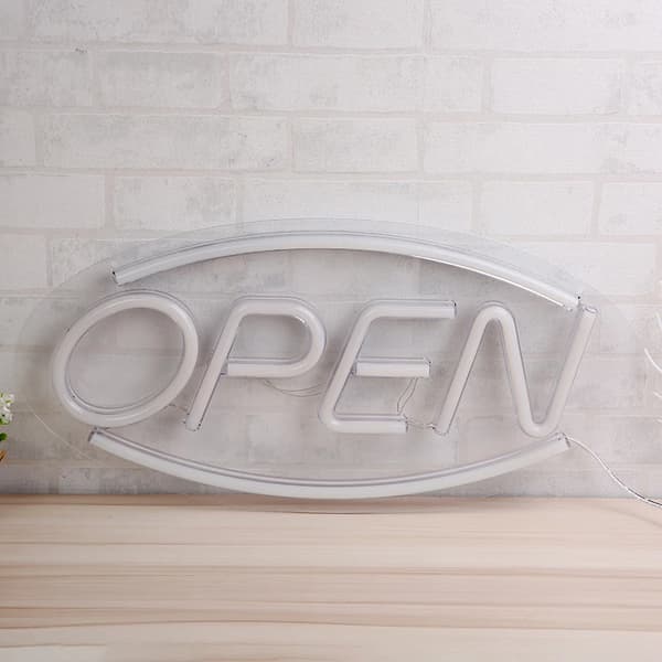 USB OPEN -neonkyltti, LED-neonvalot, seinäkoriste, romanttinen