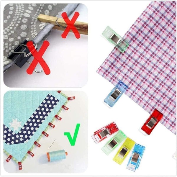 Transparent Magic: 100 Blandade Färgade Clips, Ett Måste För Quiltning, Sömnad Och Hantverksäventyr