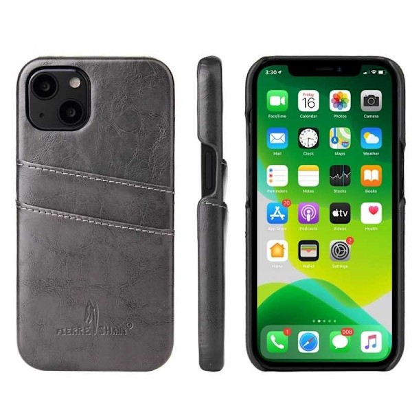 iPhone 13 Mini Skal Korthållare Retro Svart