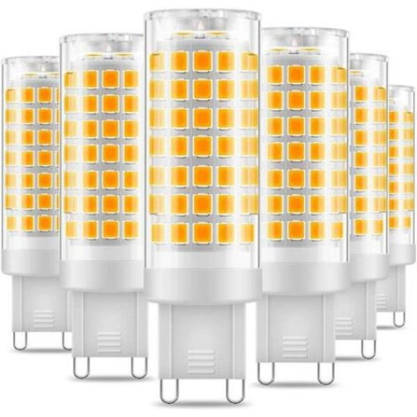 G9 LED-lampa, inget flimmer 7W LED-lampor Varmvit 3000K, 650LM, Energisparekvivalent 60W halogenljus, 360 graders vinkel, AC220-240V -